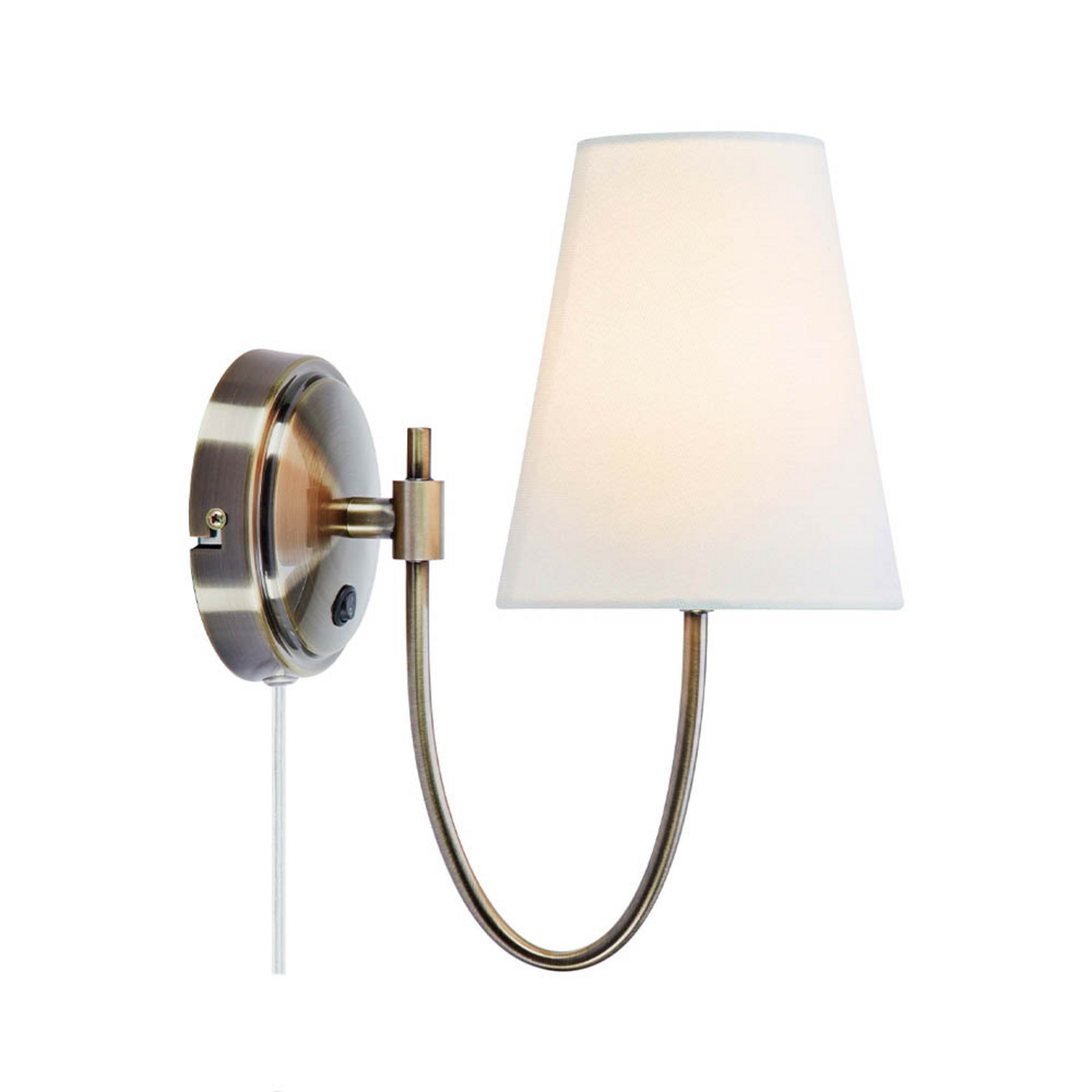 Amar Wandleuchte Off-White/Antique Brass - Markslöjd
