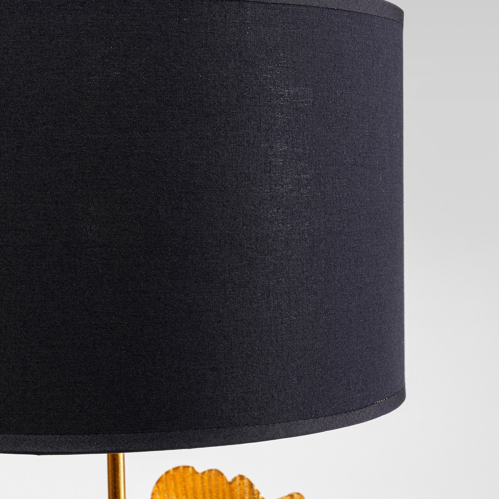 Kare laualamp Flores, must/kuldne, metall, 62 cm, E27