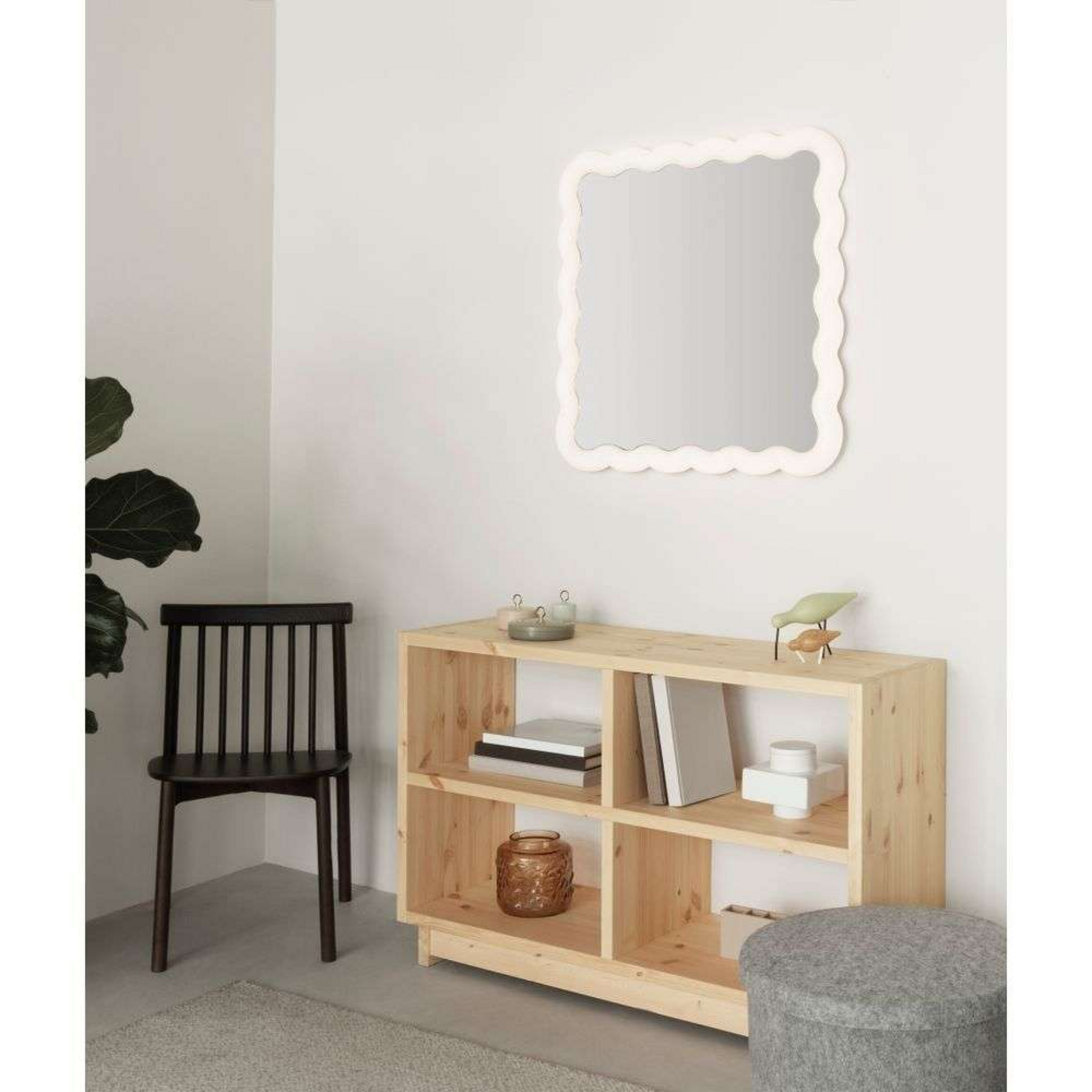 Illu Mirror 80x80 White - Normann Copenhagen