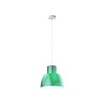 Candeeiro suspenso Nemo Lorosae, verde, Ø 30 cm, vidro, E27