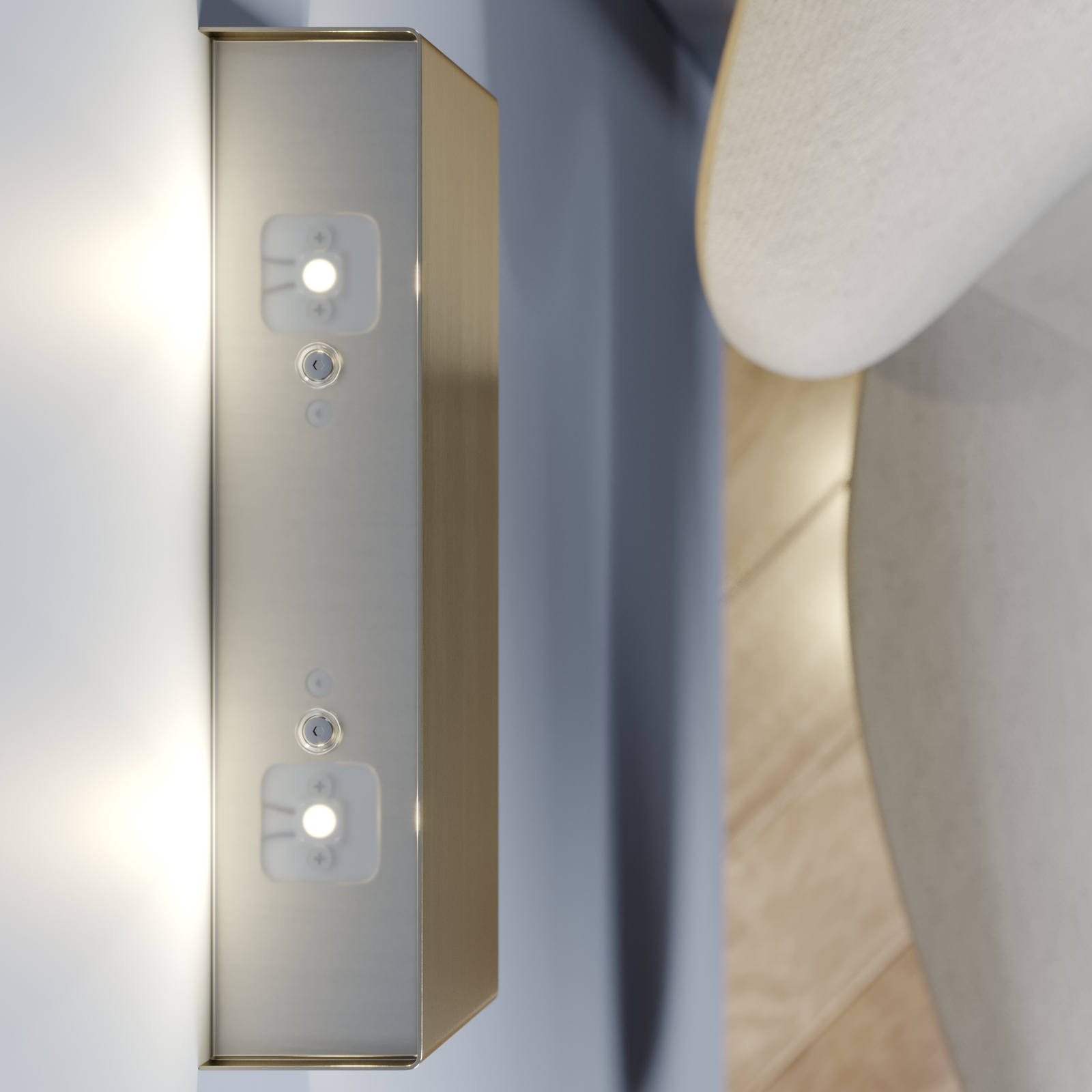Quitani Maja LED-es fali lámpa, nikkel, 22 cm