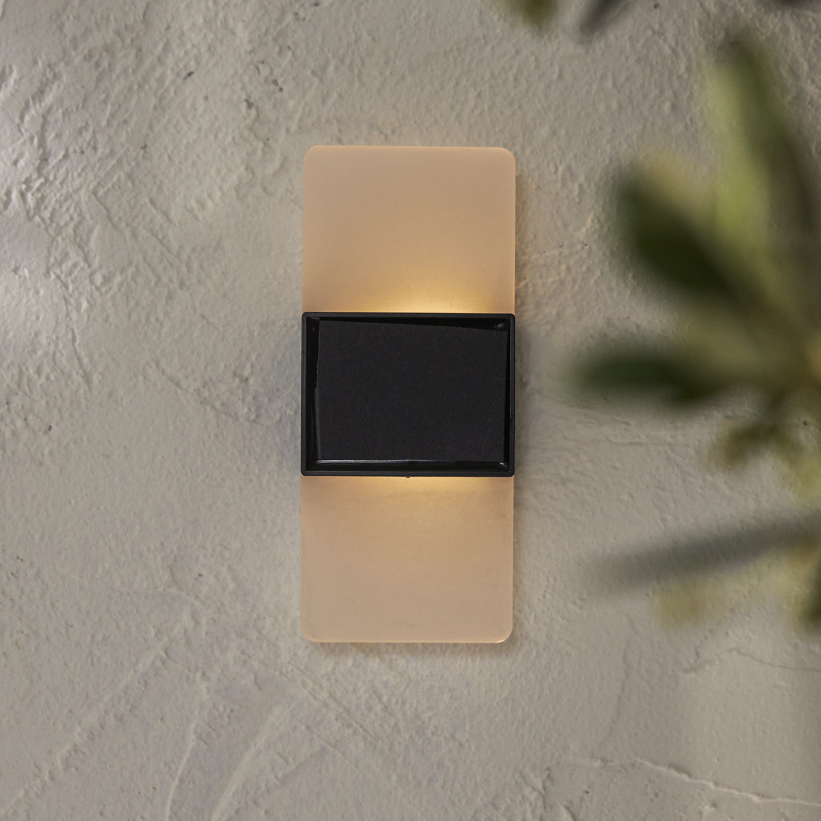 LED outdoor wall light Wally, 14x6 cm white frosted CCT