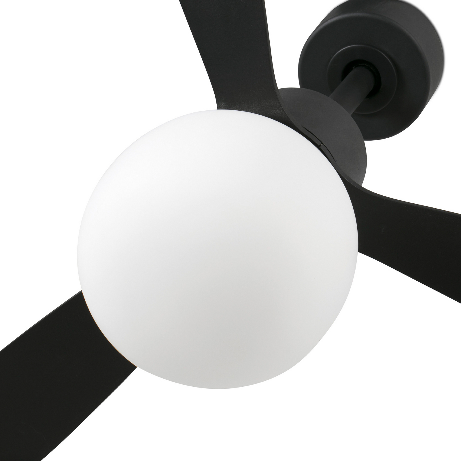 Ventilator de tavan cu LED Amelia Ball L, negru, curent continuu, silențios