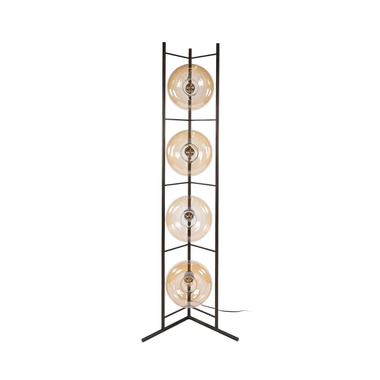 Stojací lampa Soll, jantarová, sklo, výška 168 cm, E27, 4 žárovky Stojací lampa Soll, jantarová, sklo, výška 168 cm, E27, 4 žárovky