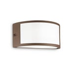 Ideal Lux buitenwandlamp Rex-1 bruin, aluminium breedte 25 cm