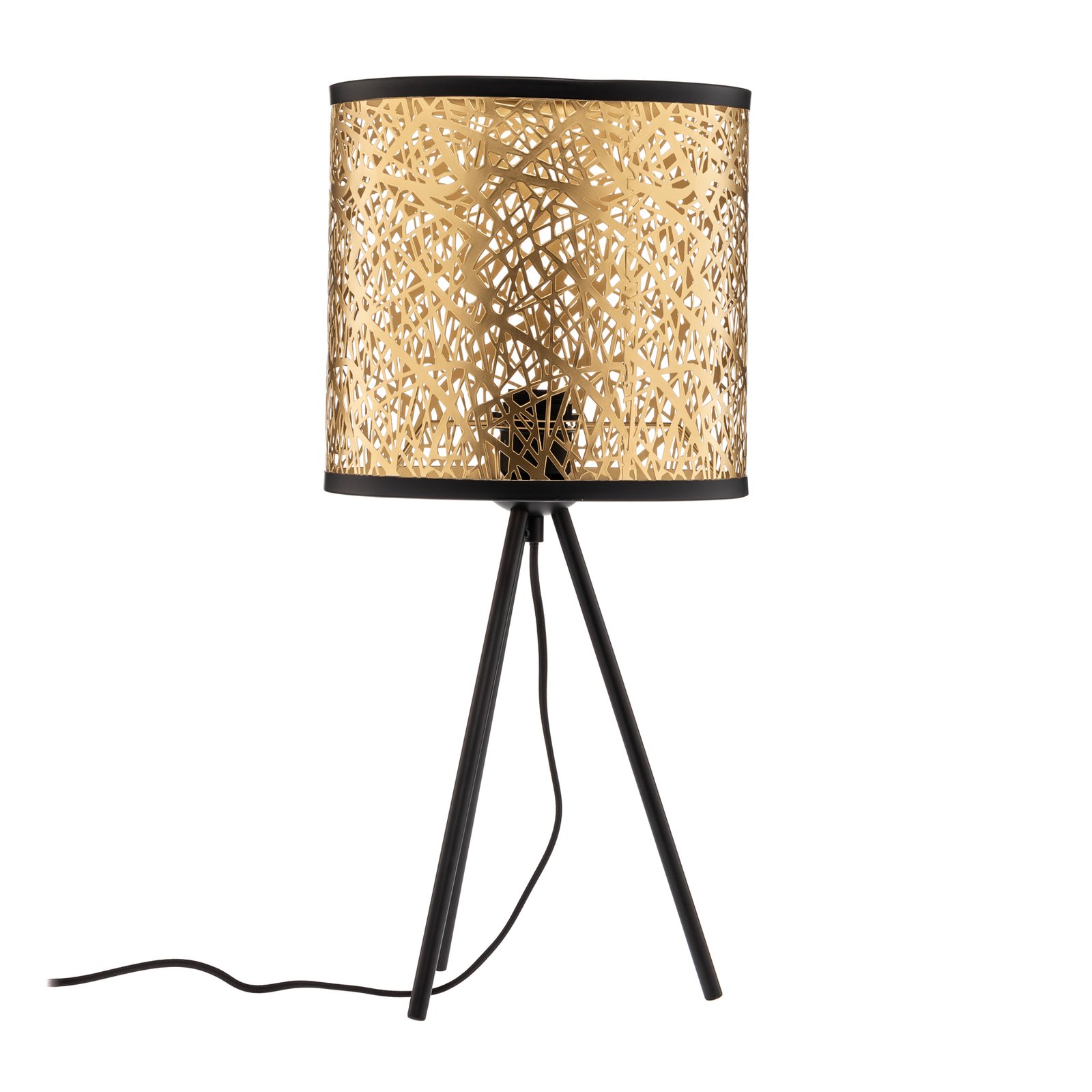 Επιτραπέζιο φωτιστικό Lindby Yonah, χρυσό χρώμα, μέταλλο, 56 cm, E27