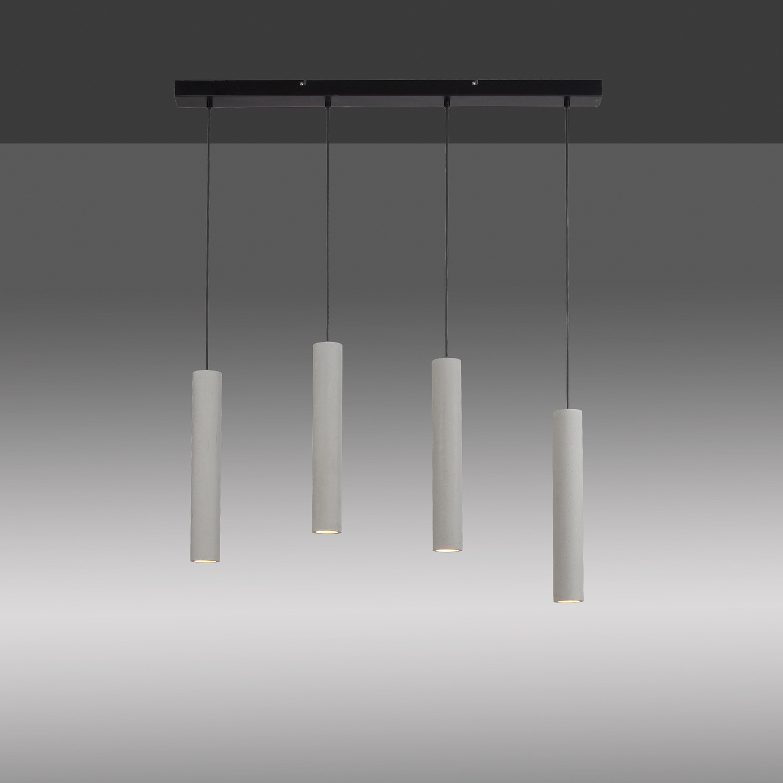 Paul Neuhaus Eton hanging light, 4-bulb, concrete