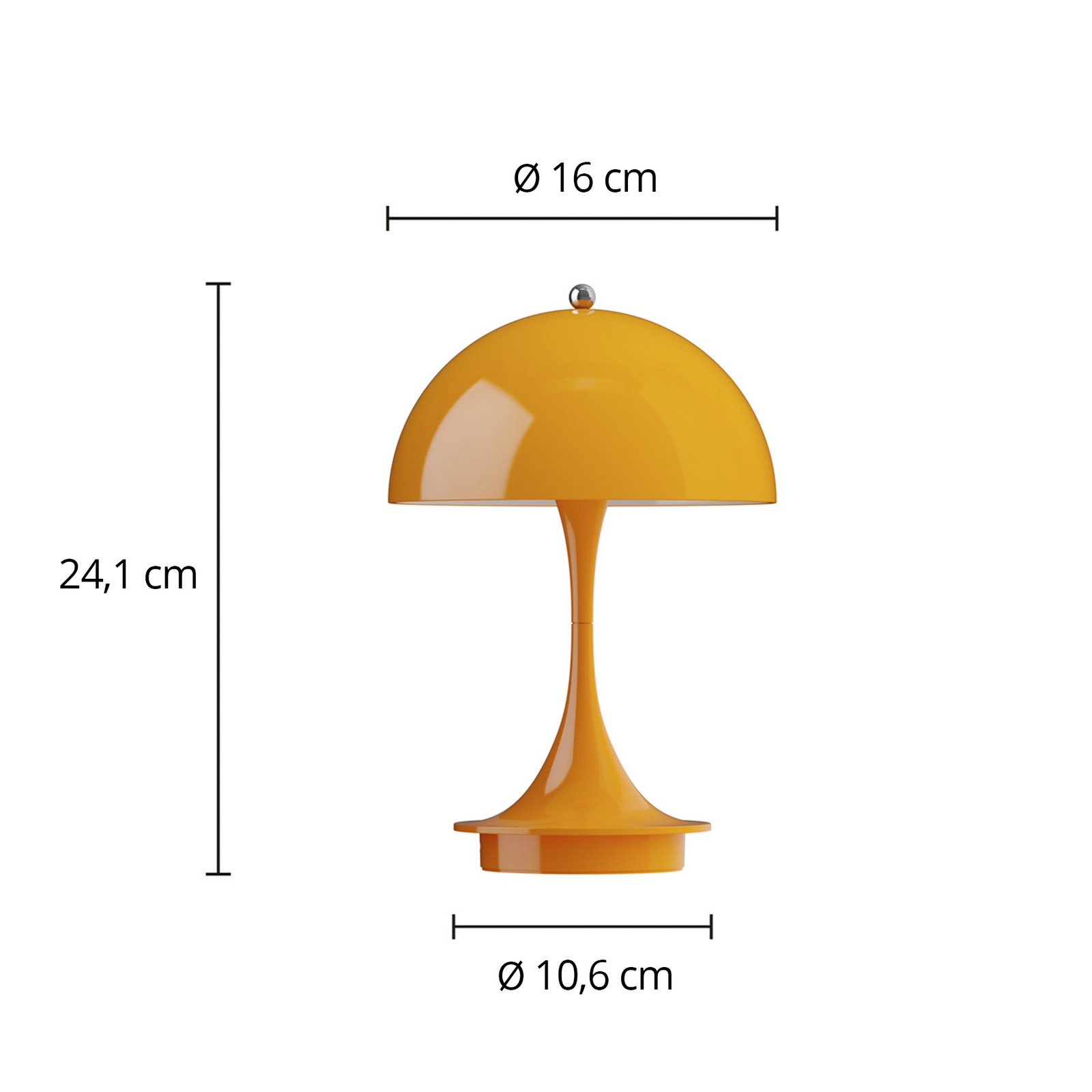 Louis Poulsen Panthella PORTABLE 160 V3, opaque orange Louis Poulsen Panthella PORTABLE 160 V3, opaque orange