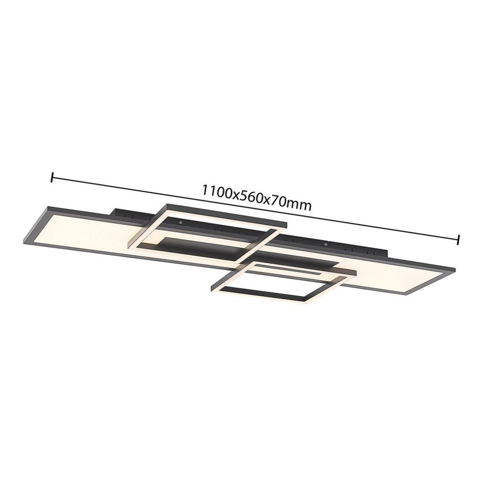 Narumi LED Plafonieră L110 Black - Lucande