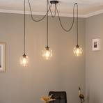 Starla hanglamp, decentraal, 3-lamps, helder