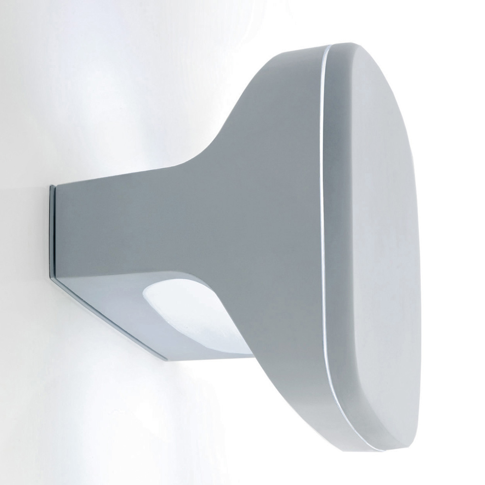 Luceplan Highly modern aluminium LED outdoor wall lamp Sky, die-cast aluminium, polycarbonate, E14, 5 W, energy efficiency: A, W: 20 cm, H: 20 cm