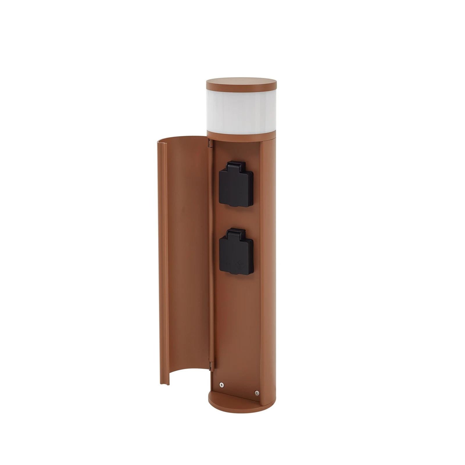 Lucande Λάμπα βάσης Corban, σκουριά, πόρτα, πρίζες, G9, IP44