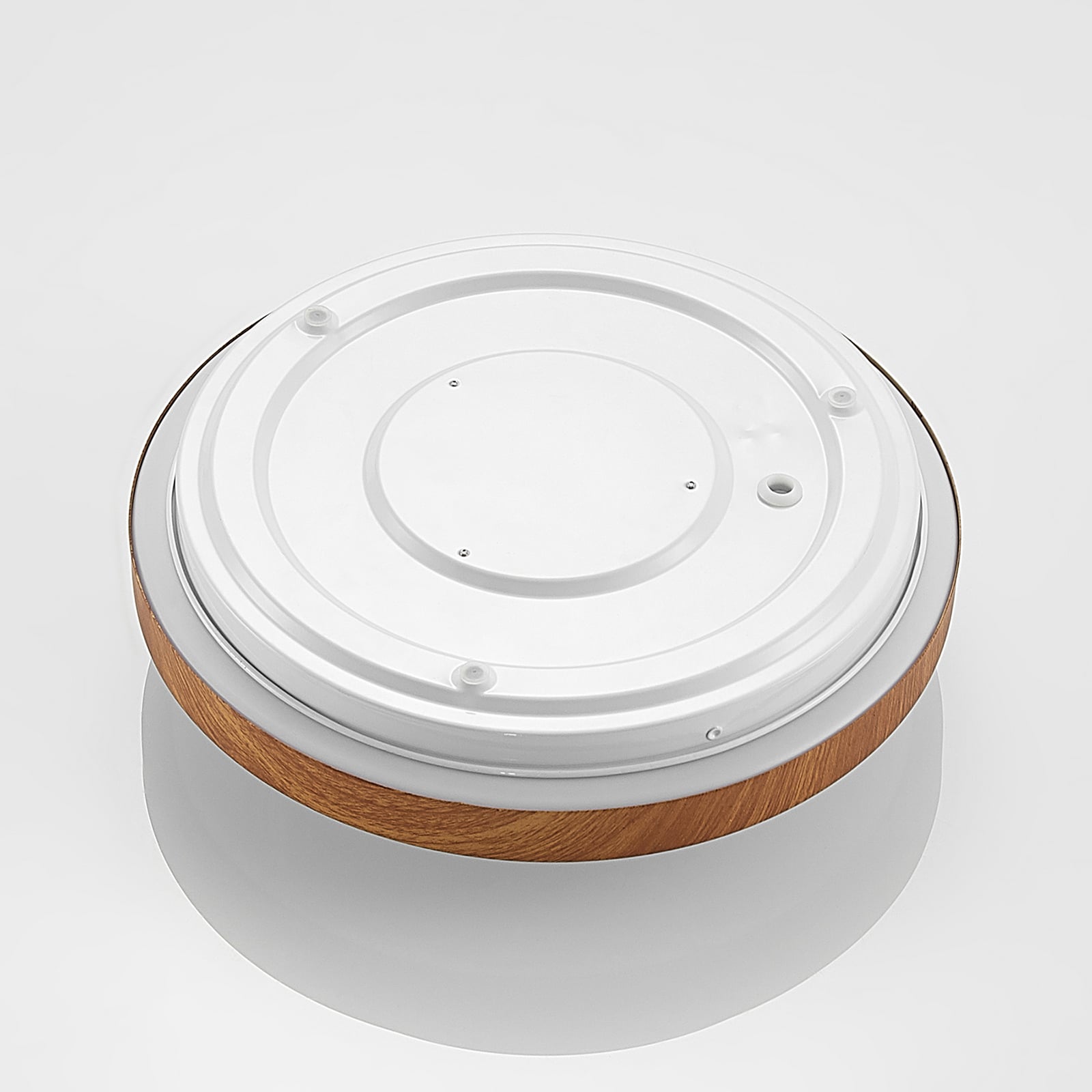 Mynte LED-Deckenleuchte, Ø30cm, Holzoptik, Kunststoff - Lindby