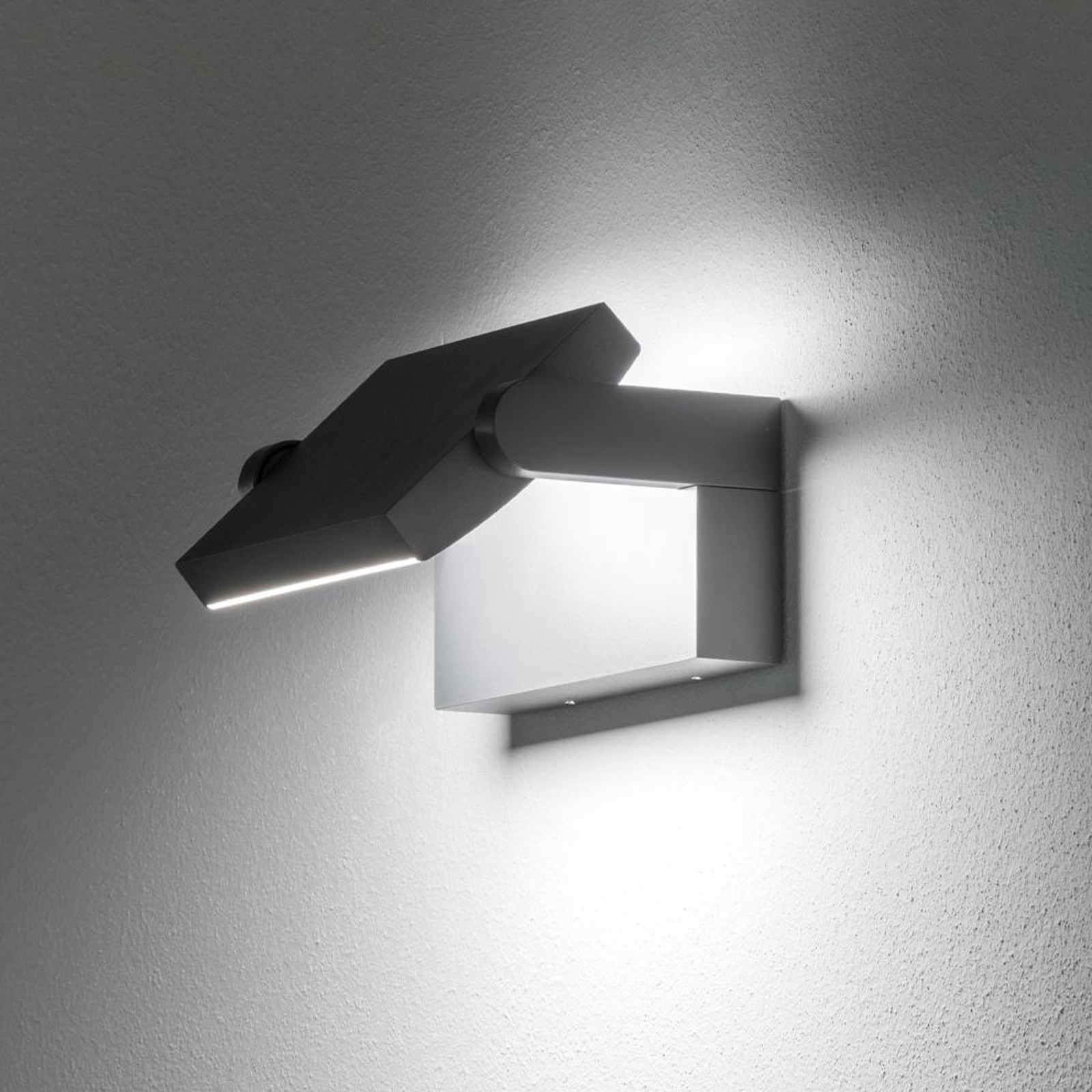 Ideal Lux LED āra sienas lampa Swipe antracīts, metāls 3000 K