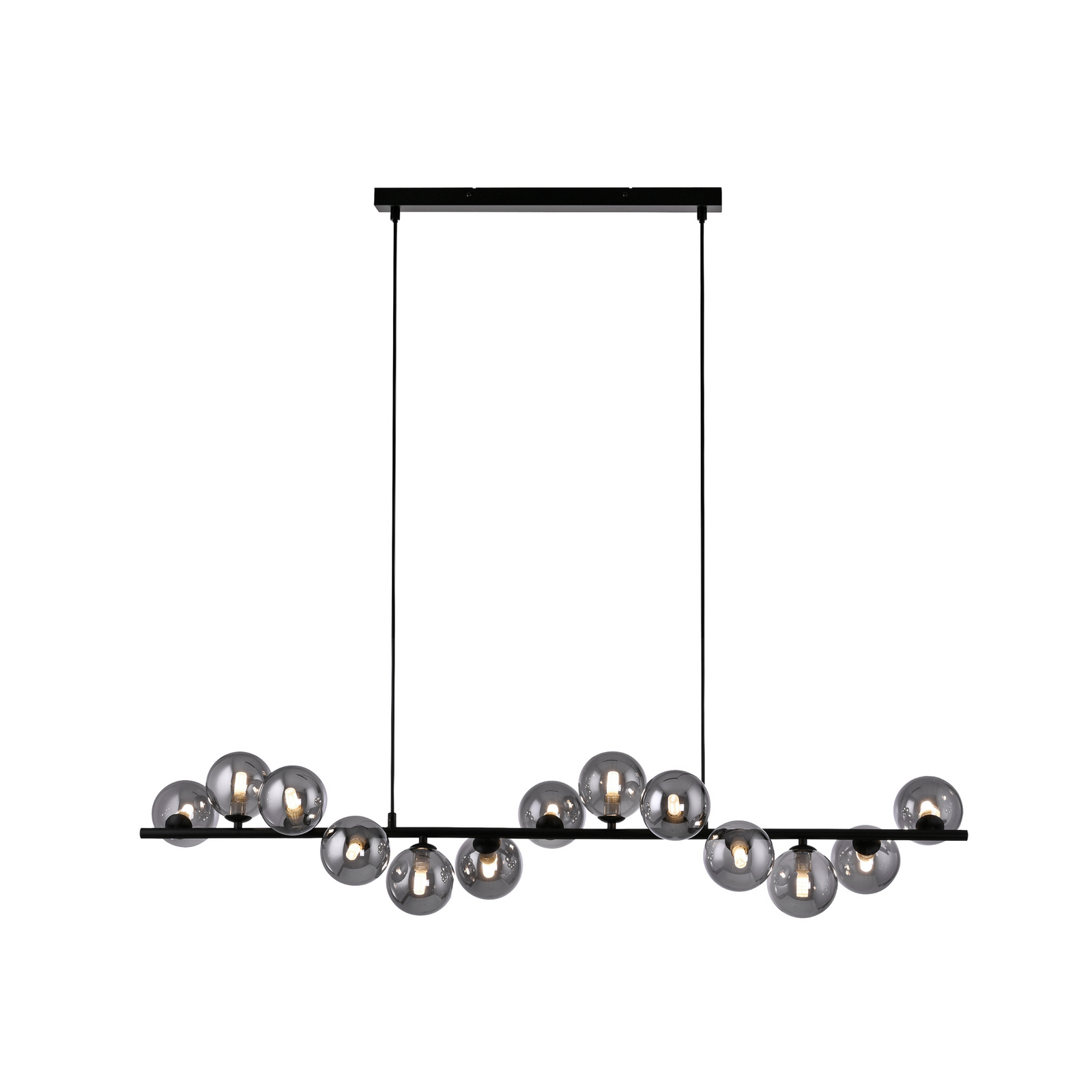 Schöner Wohnen viseča svetilka Dubai, dimno steklo, 13-žarnicna, G9 Schöner Wohnen viseča svetilka Dubai, dimno steklo, 13-žarnicna, G9