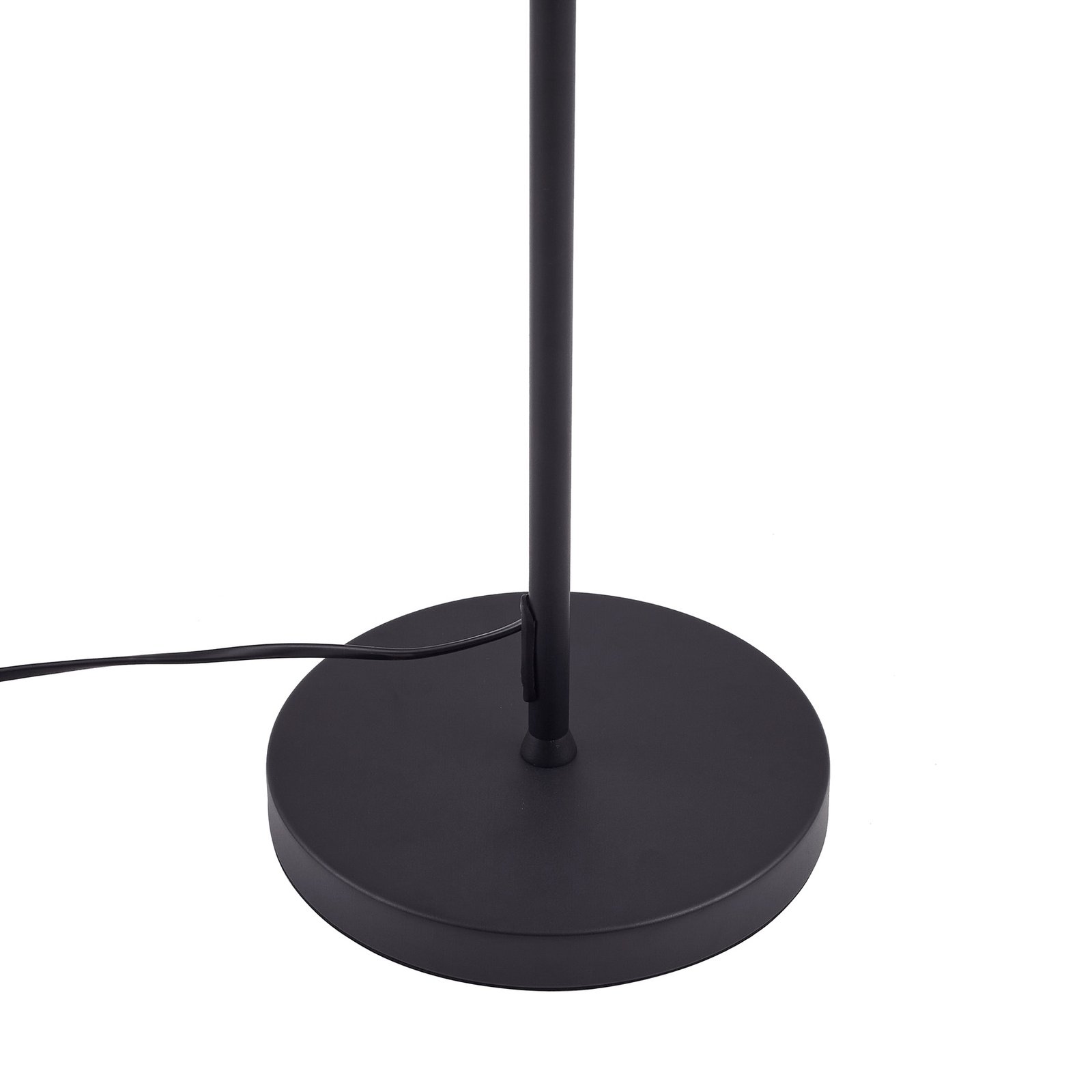 Lindby LED floor lamp Norvind, black, metal, 1-bulb