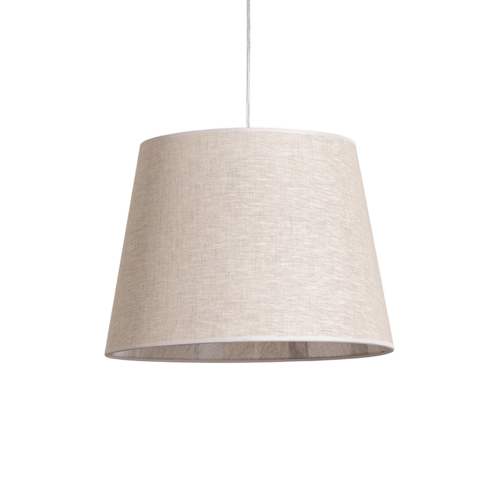 Ascot pendellampe, beige, Ø 38 cm, stof, decentraliseret