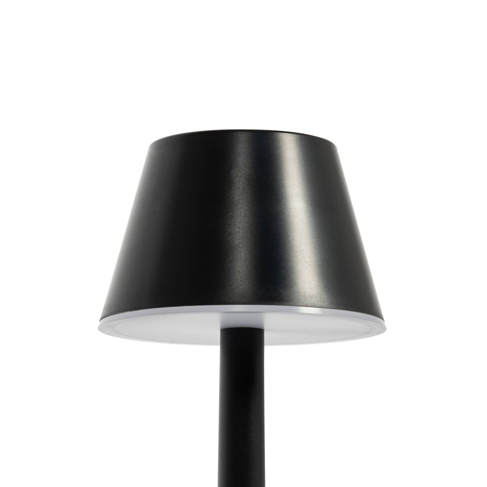 Lampa akumulatorowa LED Gaja marki Lindby, czarna, USB, IP44, RGBW,