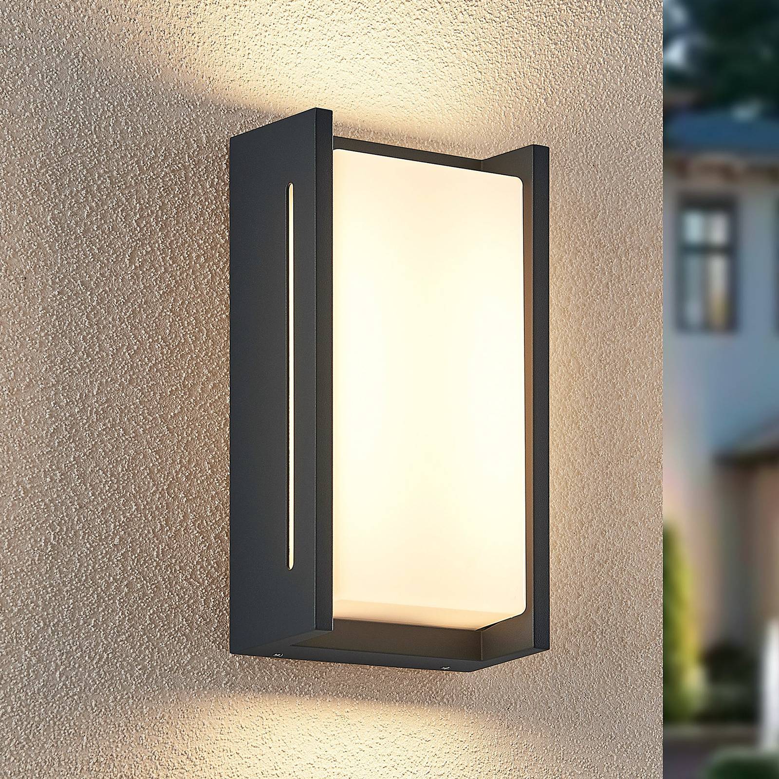 Lindby Inosto LED-Außenwandleuchte in dunklem Grau