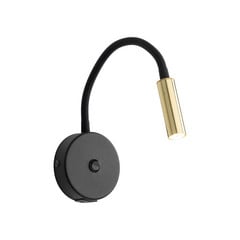 Applique Lagos USB, nero/oro, 27 cm, lampada da lettura, G9