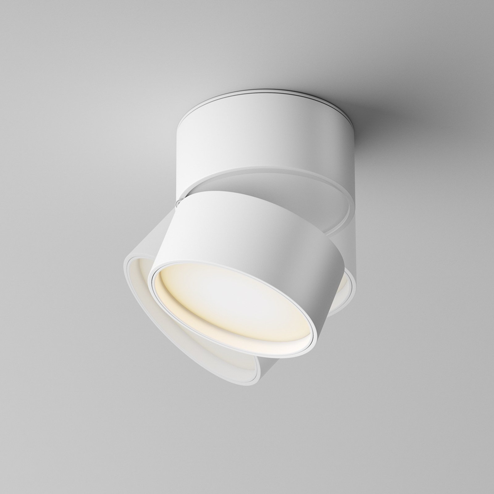 Maytoni LED stropné svietidlo Onda, Ø 8,5 cm, 3000K, 12W, biela