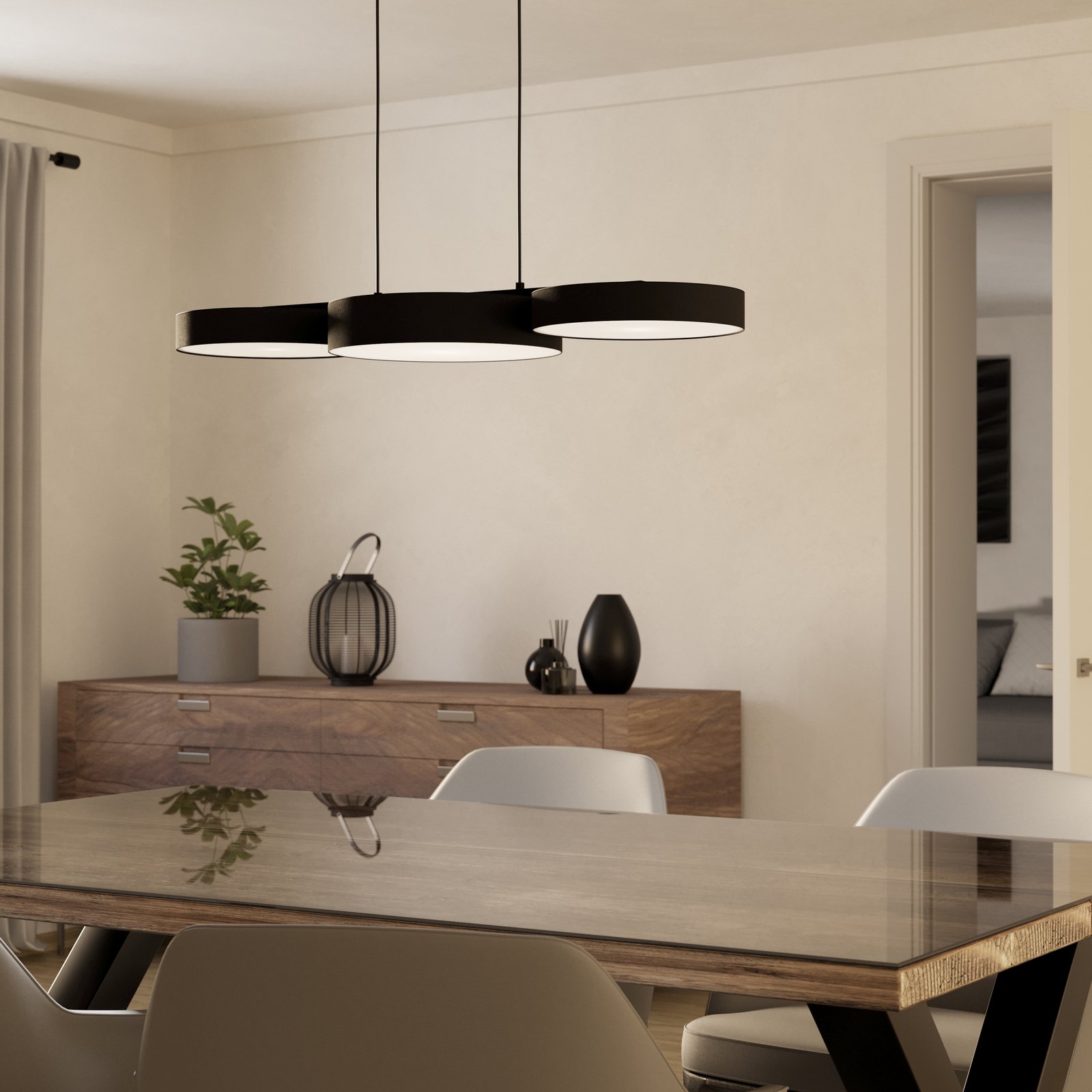 EGLO connect Smart LED-Hängeleuchte Barbano-Z, schwarz