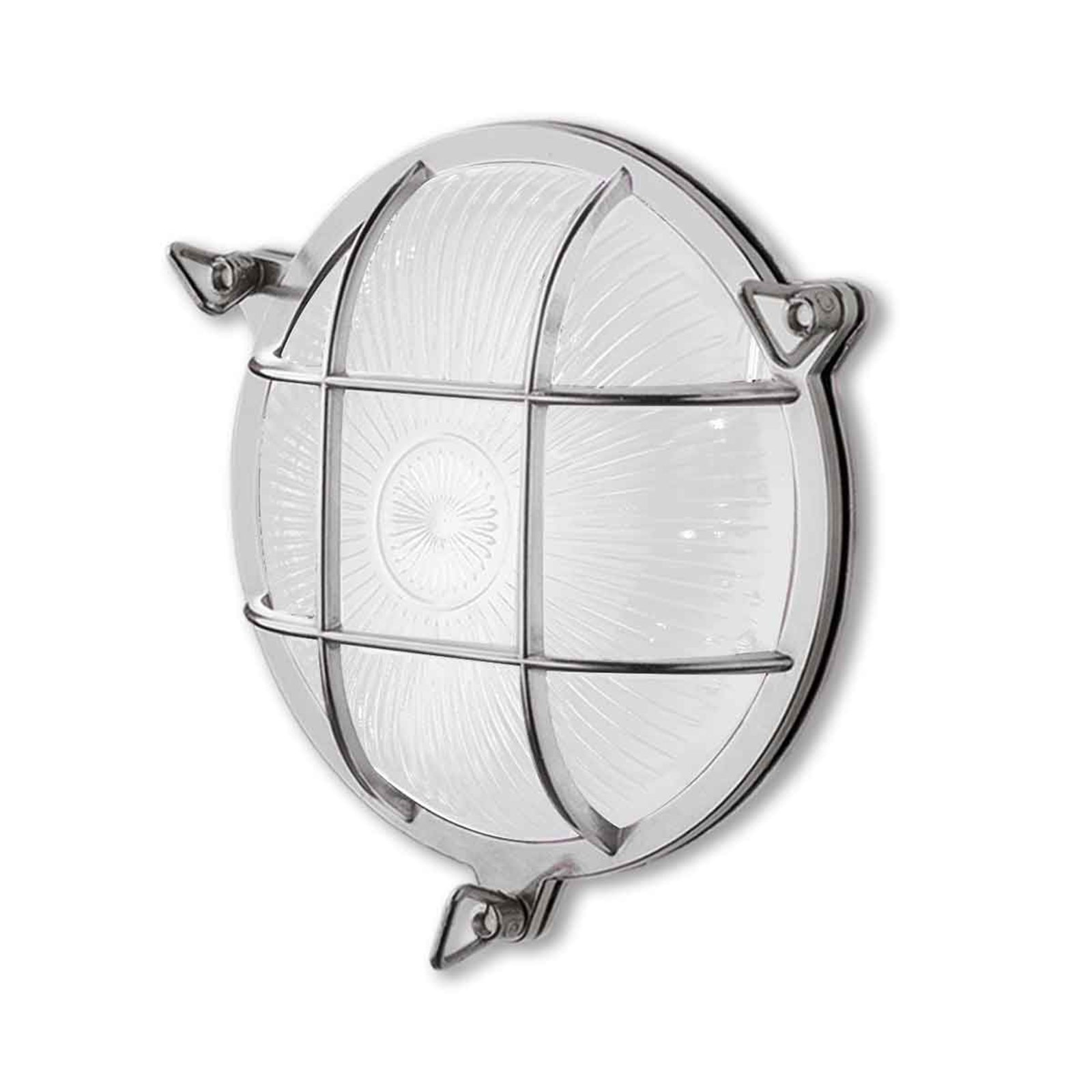 Tortuga 200.20 wall lamp, round, nickel/opal