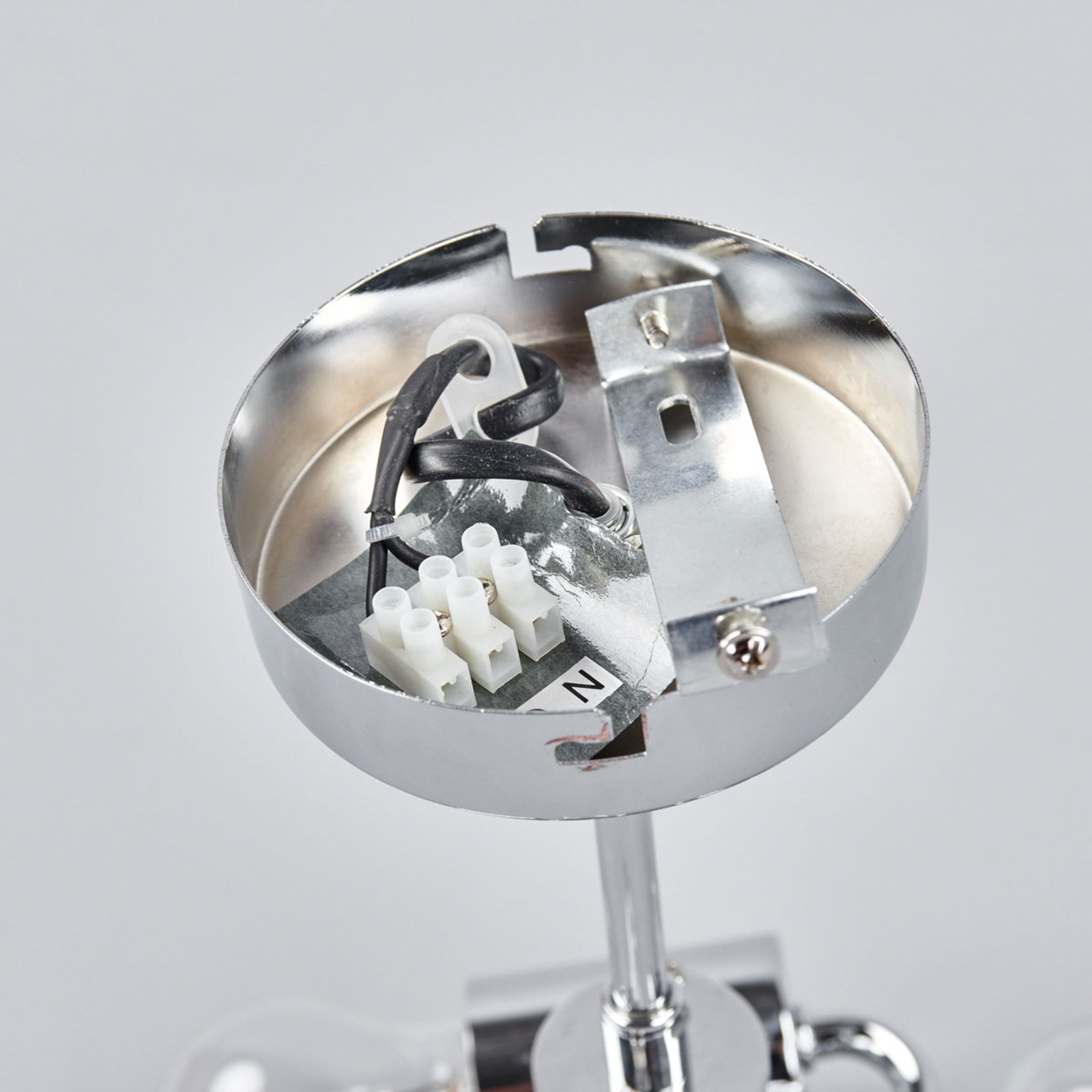 Melia Ceiling Lamp Grey-Brown/White/Grey/Chrome - Lindby