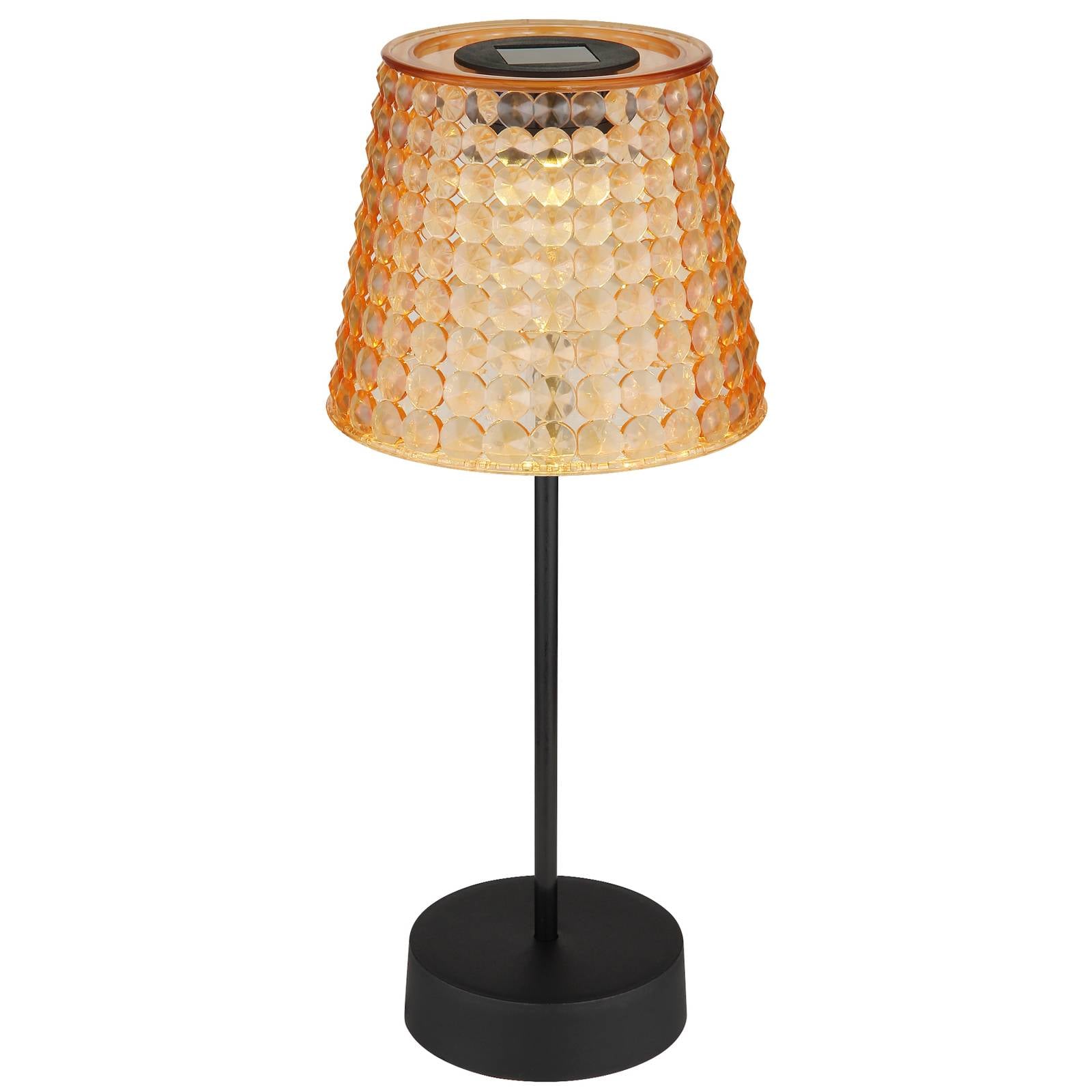Solar-Tischlampe 36634-2A im 2er-Set schwarz/amber