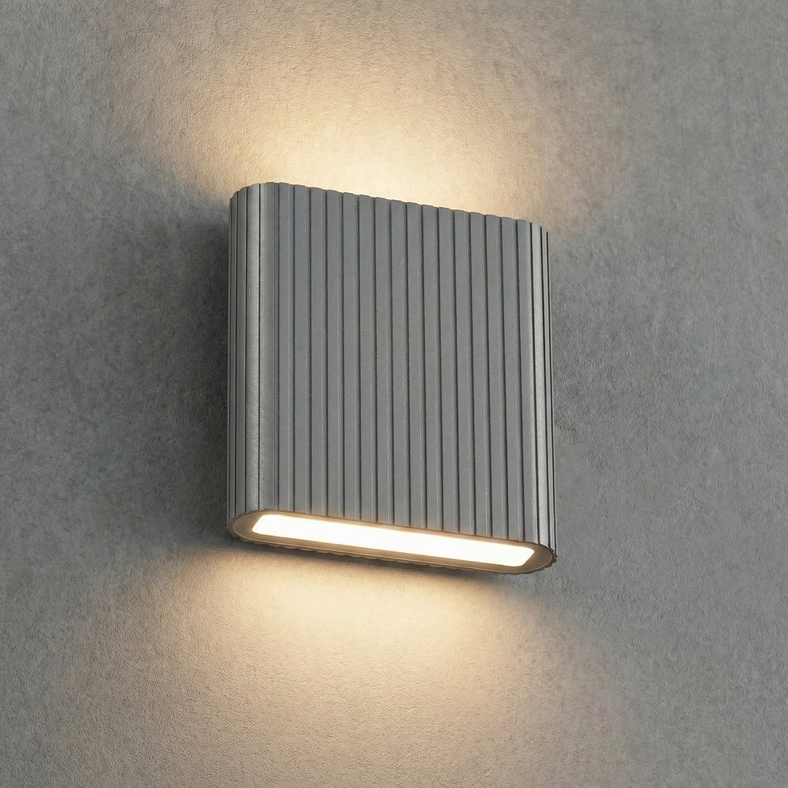 Raija LED-ulkoseinälamppu, antrasiitti, 19 cm, CCT – Lucande - Moderni - Alumiini - Kulmikas | Alk. 84,00 €