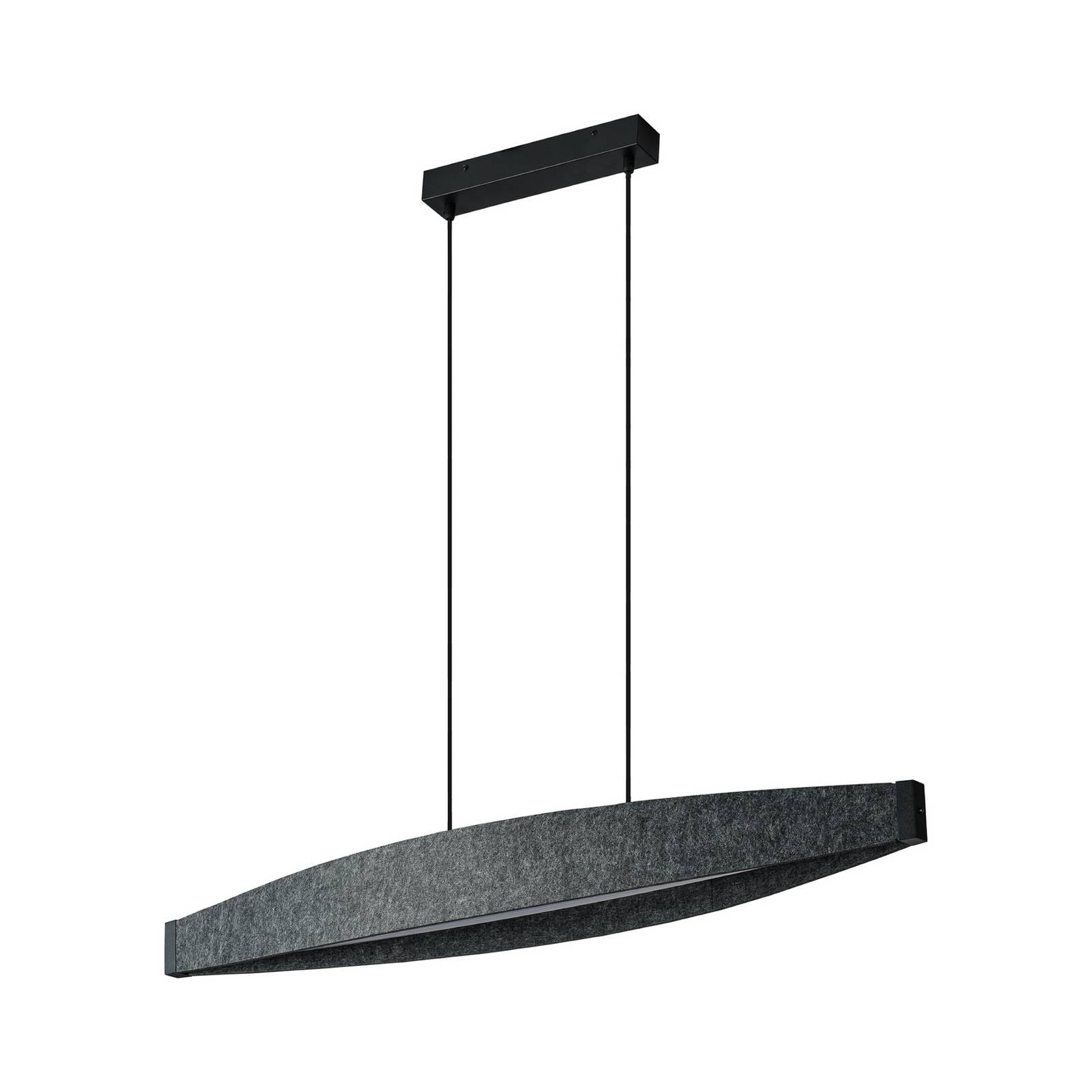 OSRAM LED-Hängelampe Decor Flat Felt, grau, Filz, 3.000 K