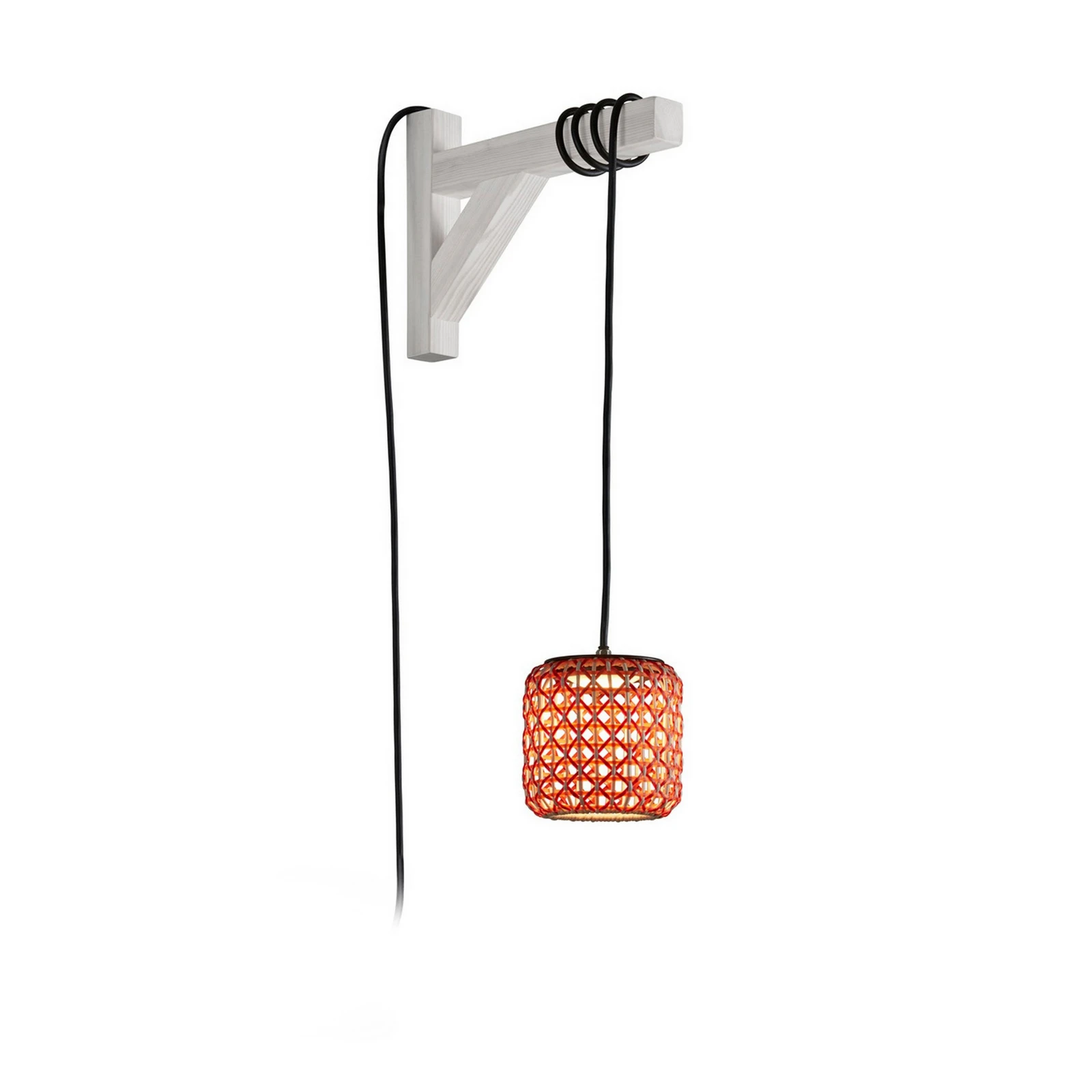 Bover Nans S/16/H LED-Hängeleuchte mit Stecker rot