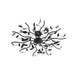 Lindby Deckenlampe Yos, 10-flg., 95 cm, schwarz-kupfer, E14