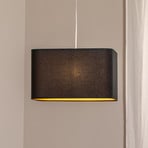 Hängeleuchte Kwadro, schwarz, 40 x 40 cm, Velourstoff