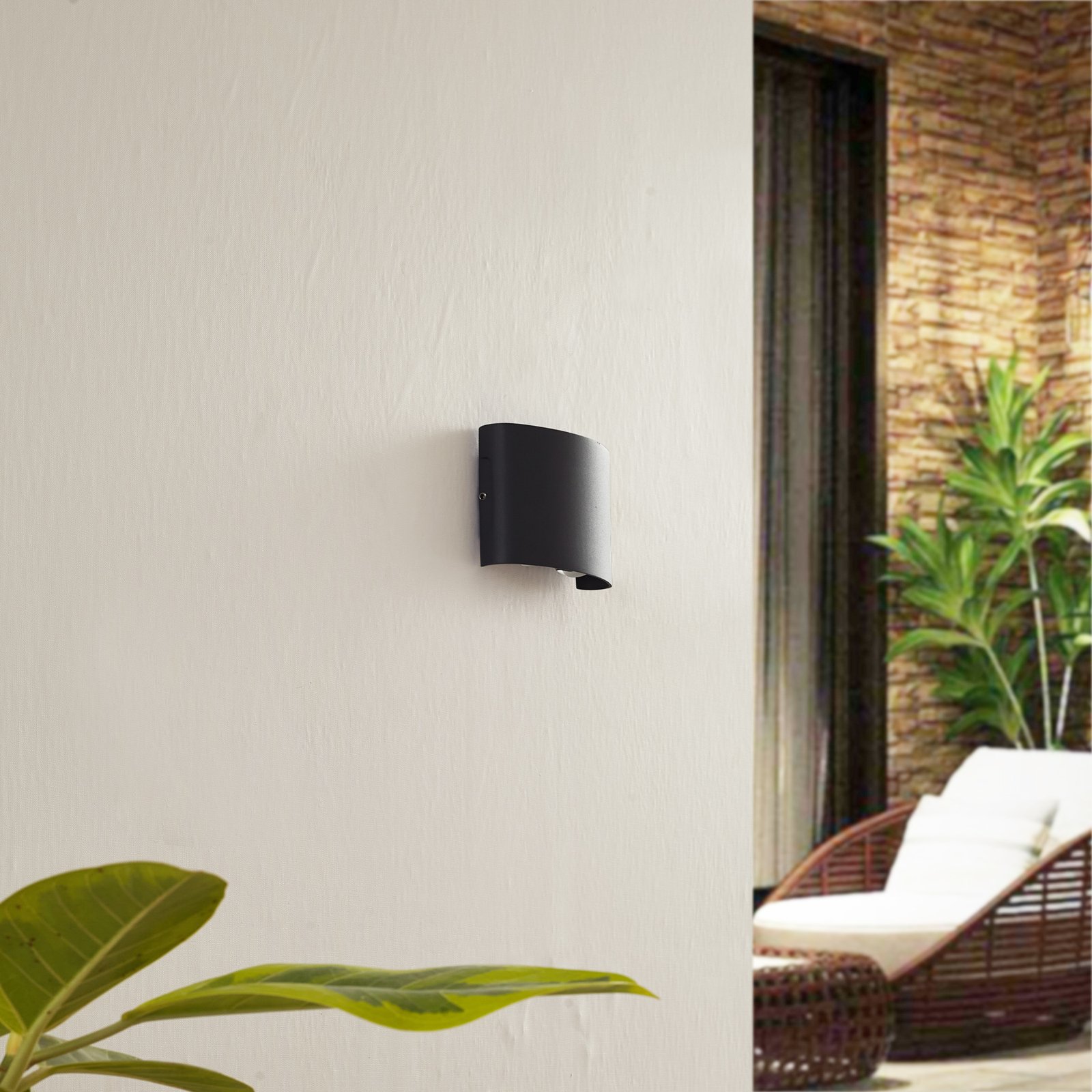Ithan 2 LED All'aperto Applique da Parete Scuro Grigio - Lindby