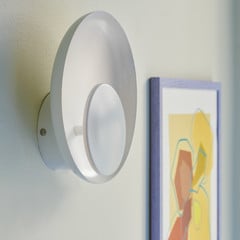 Applique LED Marsi con cavo/spina, bianco