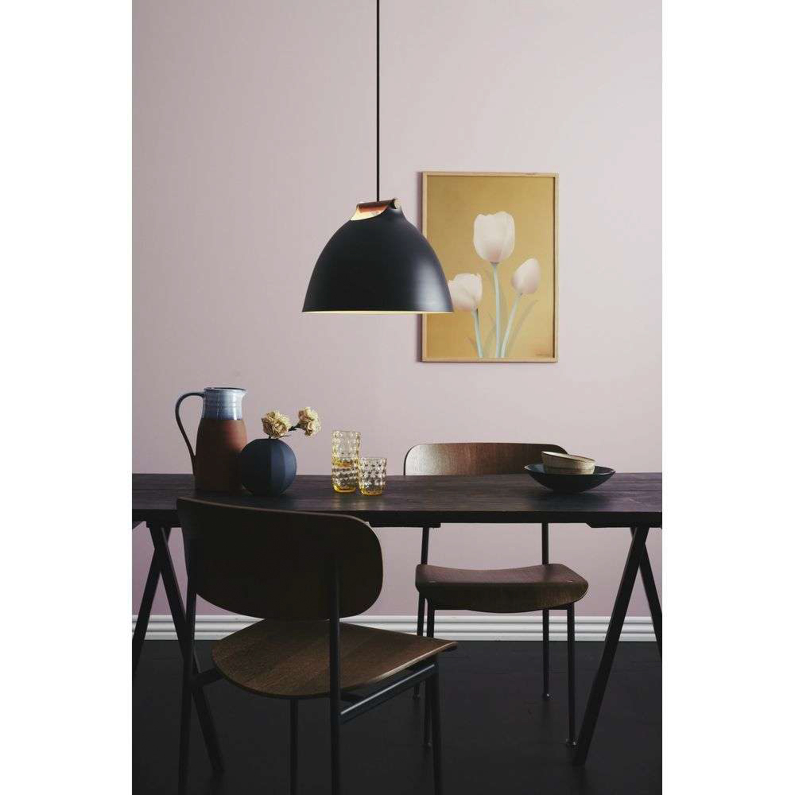 Århus Lustră Pendul Ø40 Grey/Wood - Halo Design