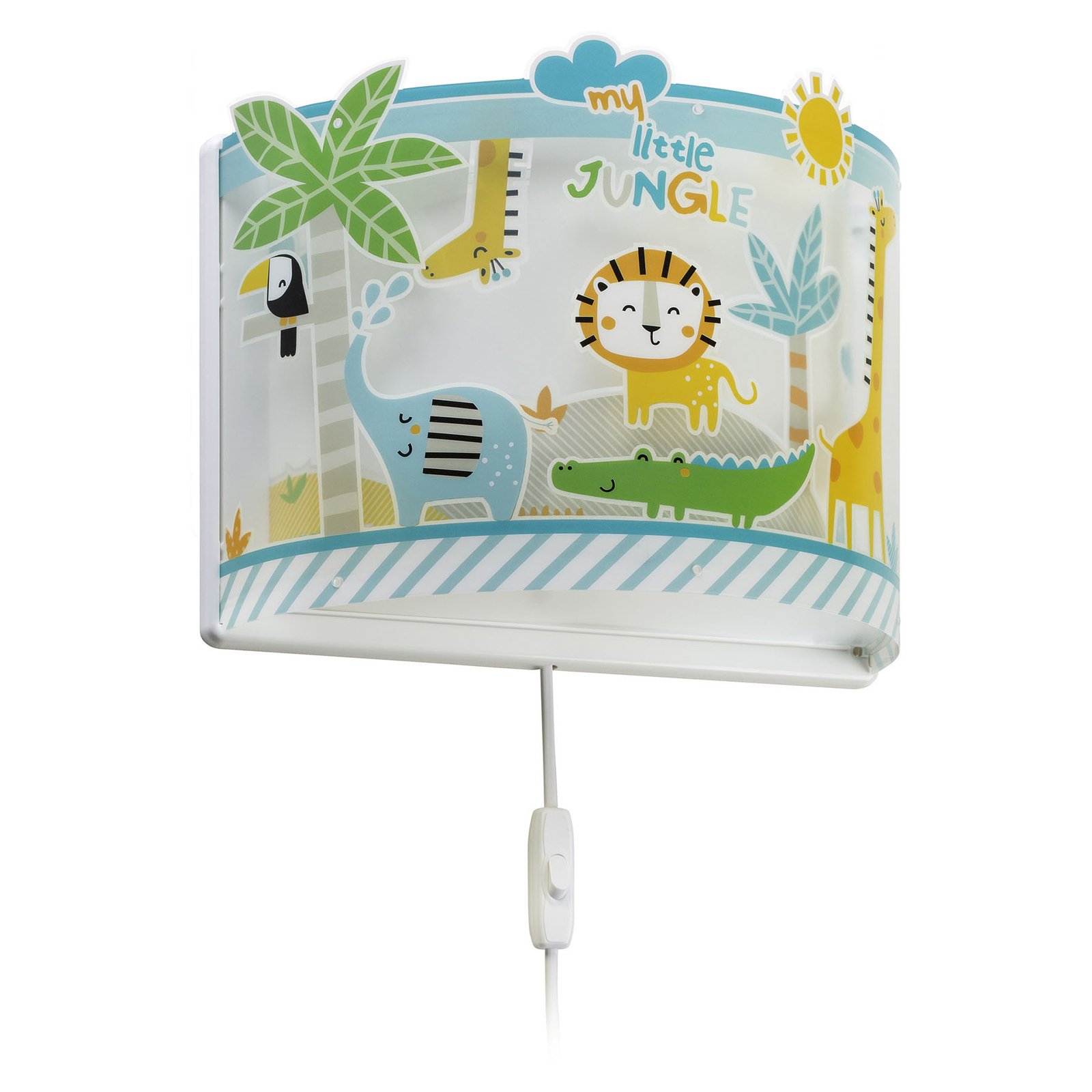 Little Jungle wandlamp voor kinderen met stekker