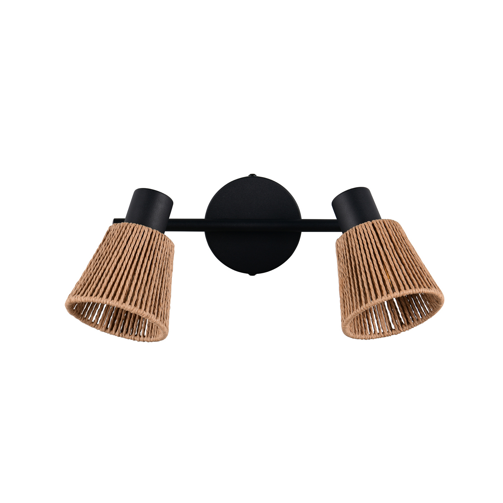 Φωτιστικό οροφής Natrel, μαύρο/καφέ, μήκος 41 cm, 2 φτερά, μέταλλο