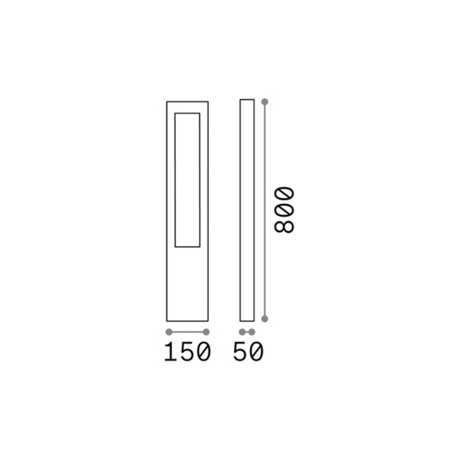 Ideallux Ideal Lux borne lumineuse Vega, marron, aluminium, hauteur 80 cm