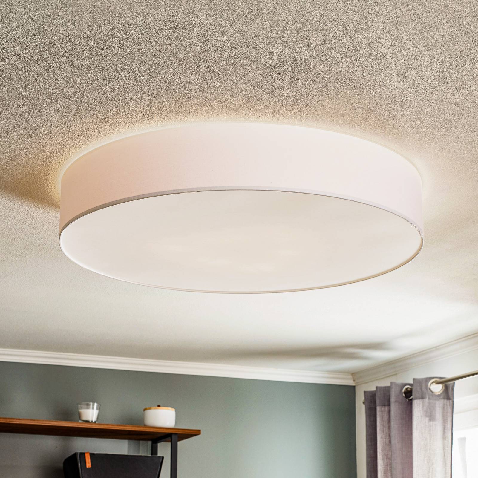 TK Lighting Plafonnier Rondo blanc Ø 80 cm