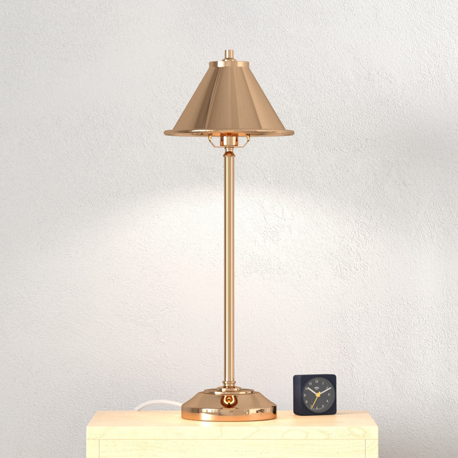 Compact Provence table lamp in copper