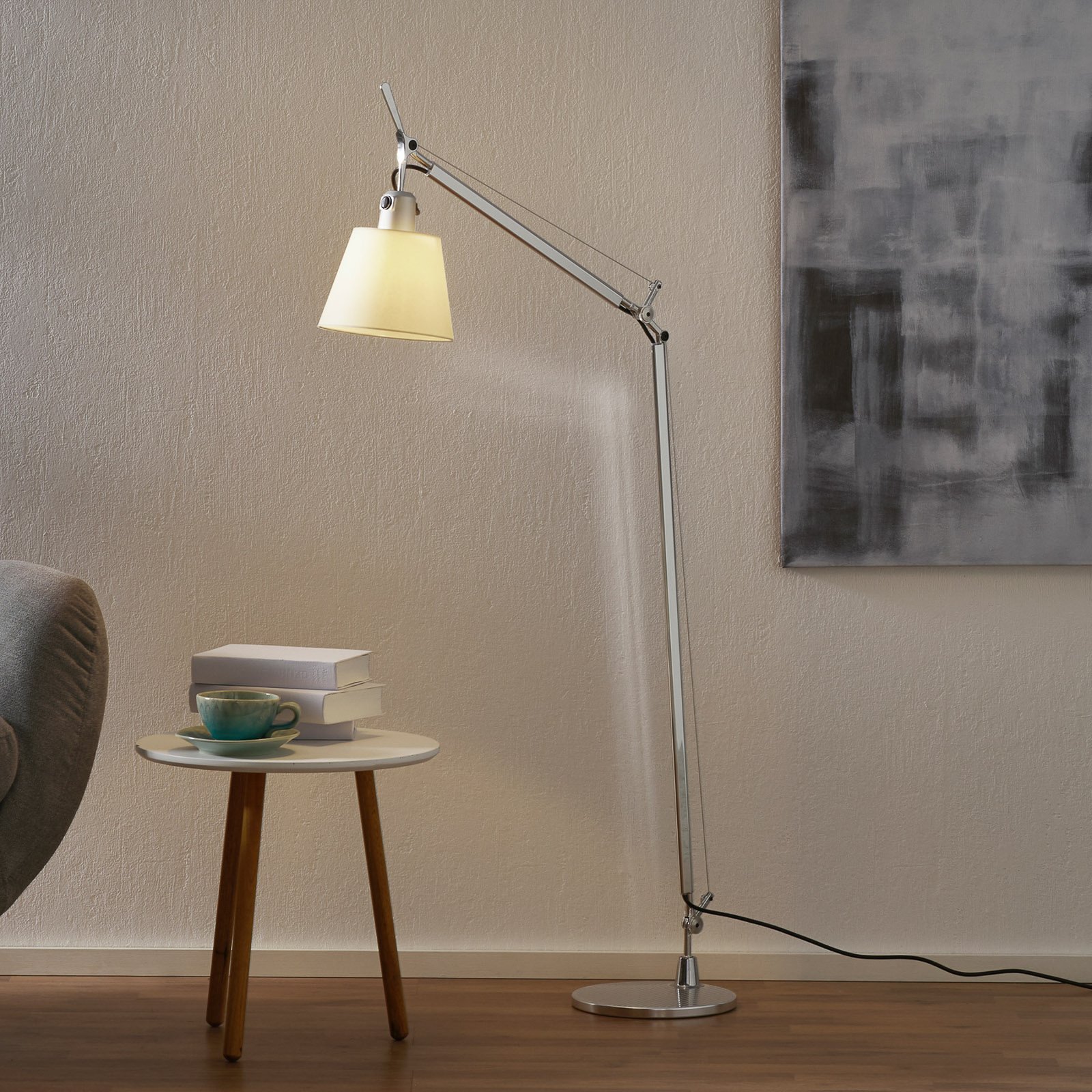 Tolomeo Basculante Lettura Lampadaire Parchemin - Artemide