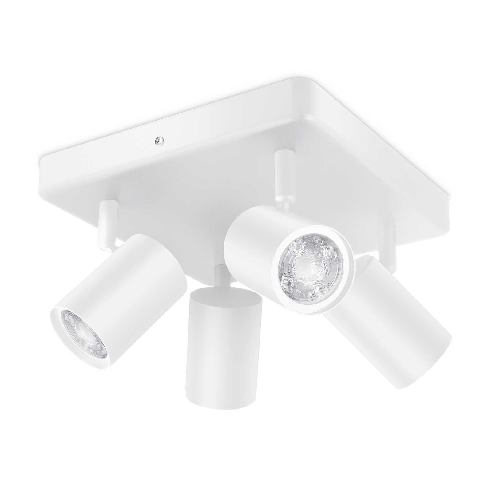 WiZ LED-takspot Imageo, 4fl firkantet hvit