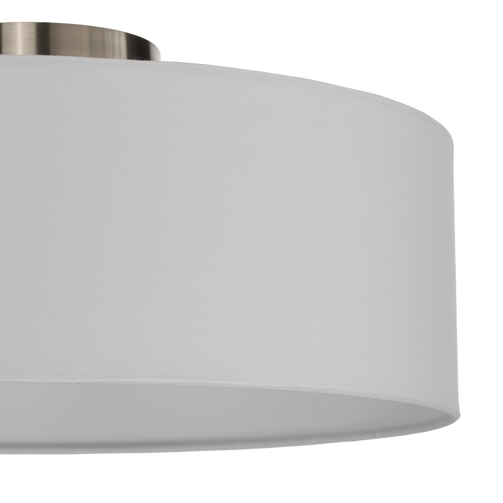 Lindby loftlampe Sebatin, Ø 40 cm, hvid, stof, E27 Lindby loftlampe Sebatin, Ø 40 cm, hvid, stof, E27