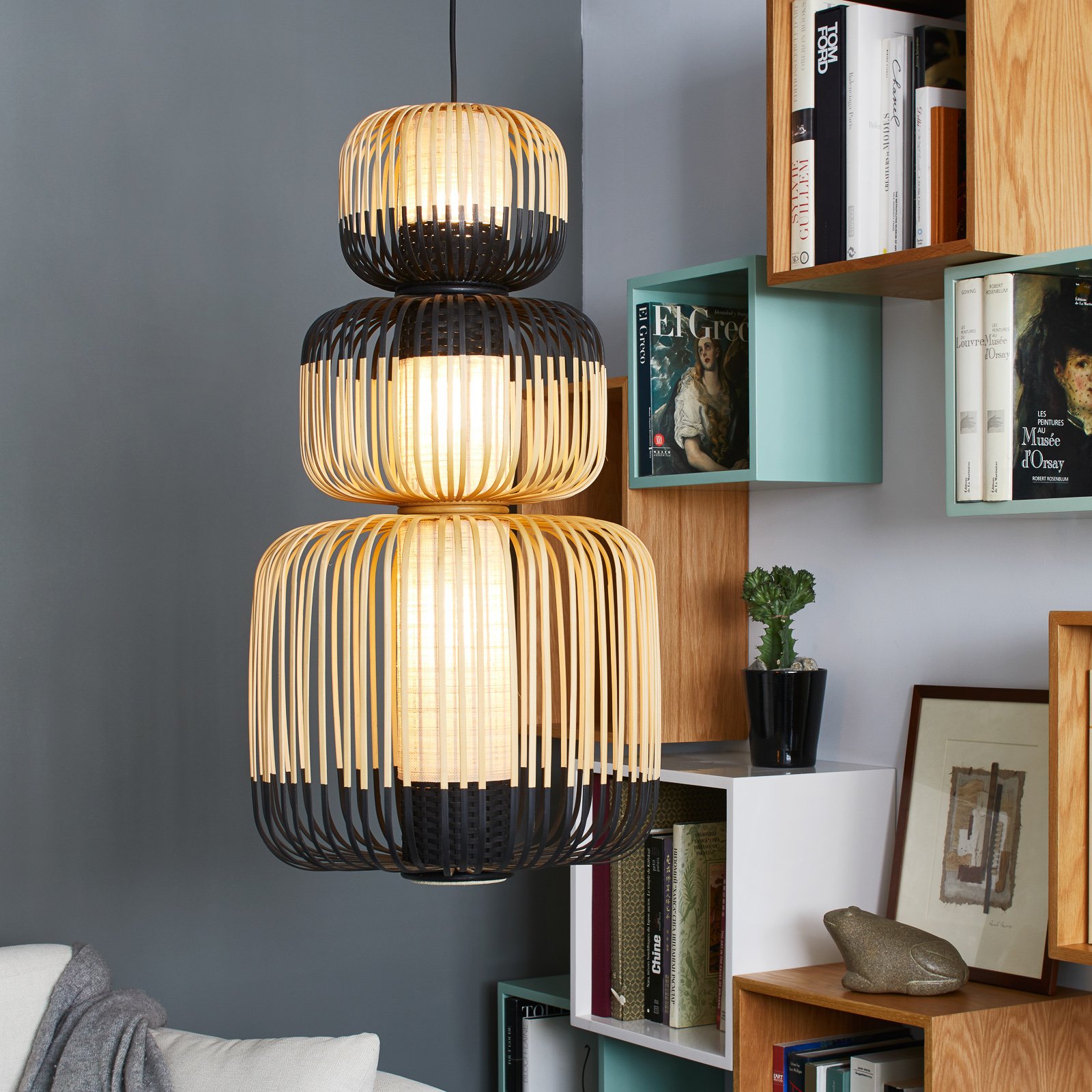 Bamboo Suspension Totem 3 Black - Forestier
