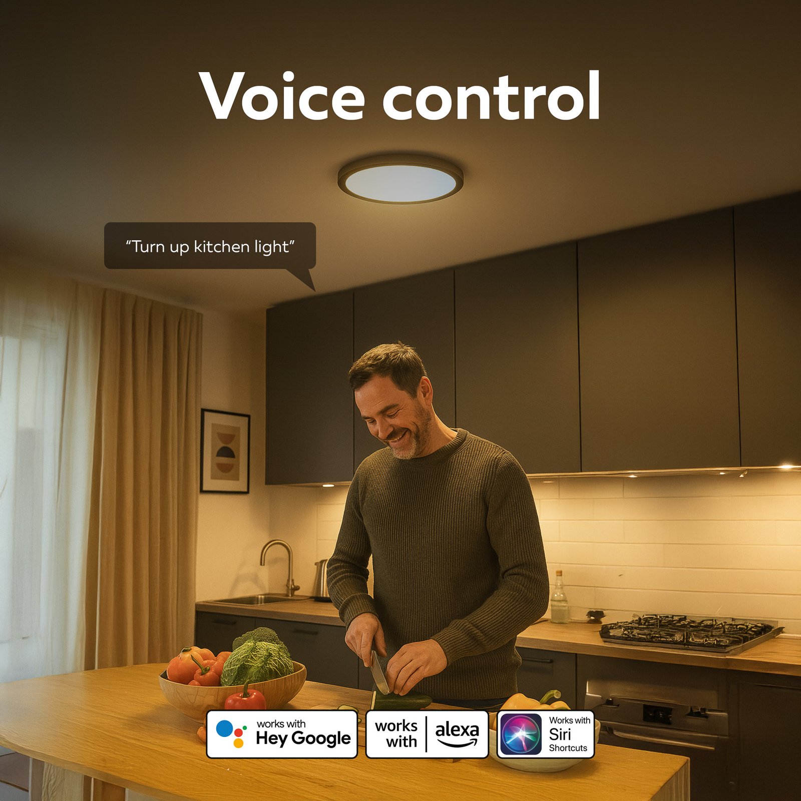 Calex Smart LED-Deckenlampe HALO Ø 30cm schwarz IP54 RGB CCT