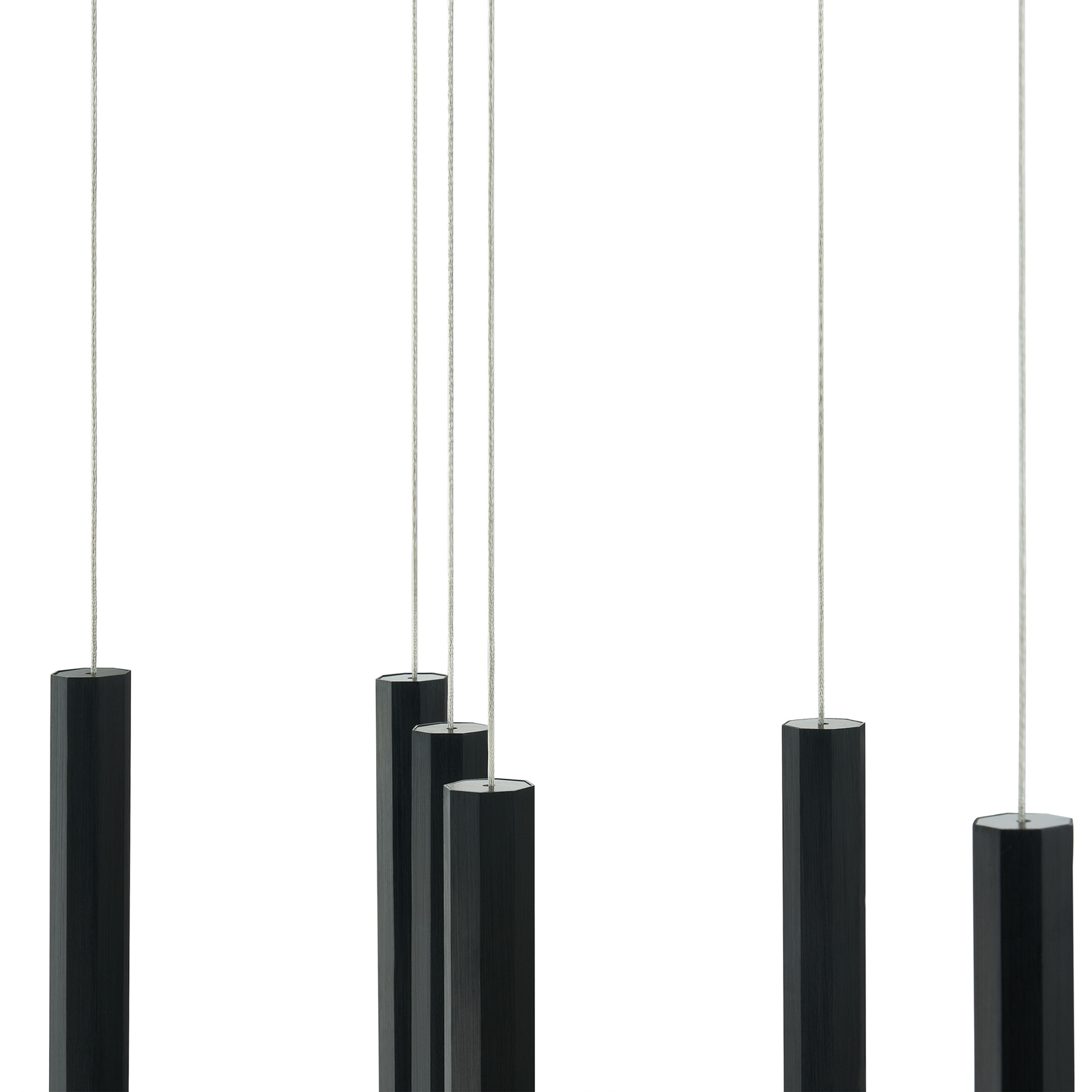 Lindby Samar suspension LED, noire, à 10 lampes