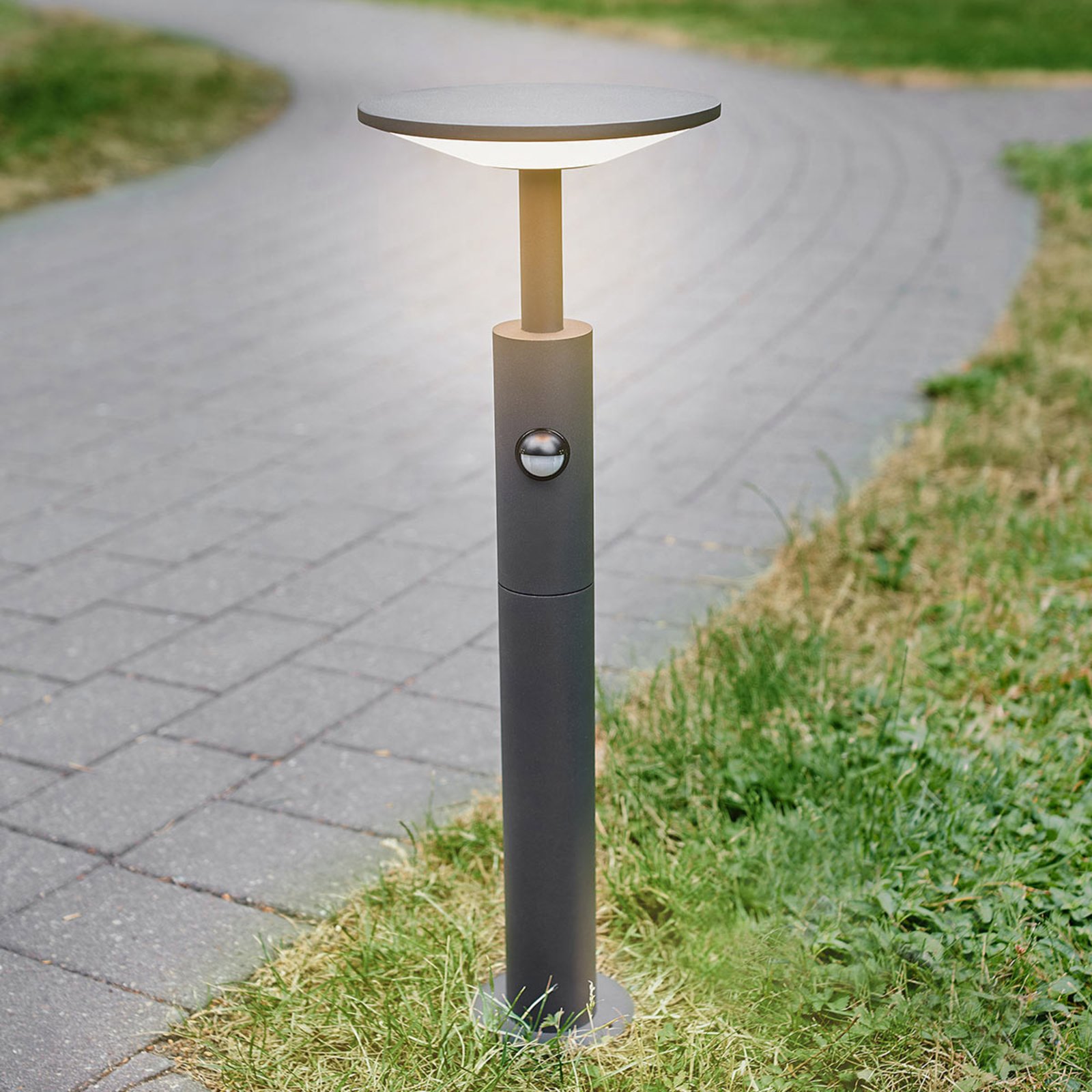 Fenia LED LED Gartenleuchte H60 w/Sensor Anthracite - Lucande