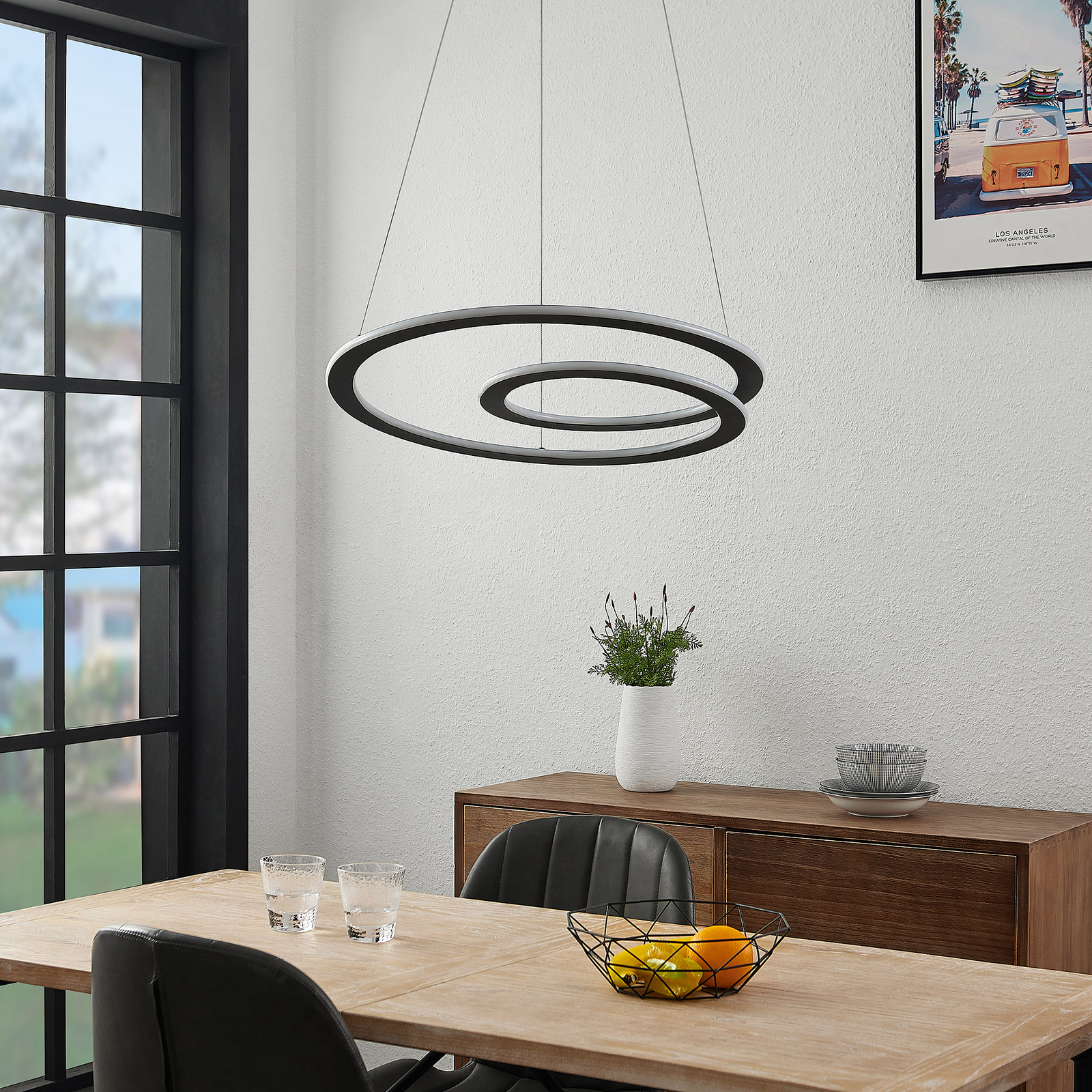 Lindby Cilija suspension LED, dimmable, Ø 66 cm